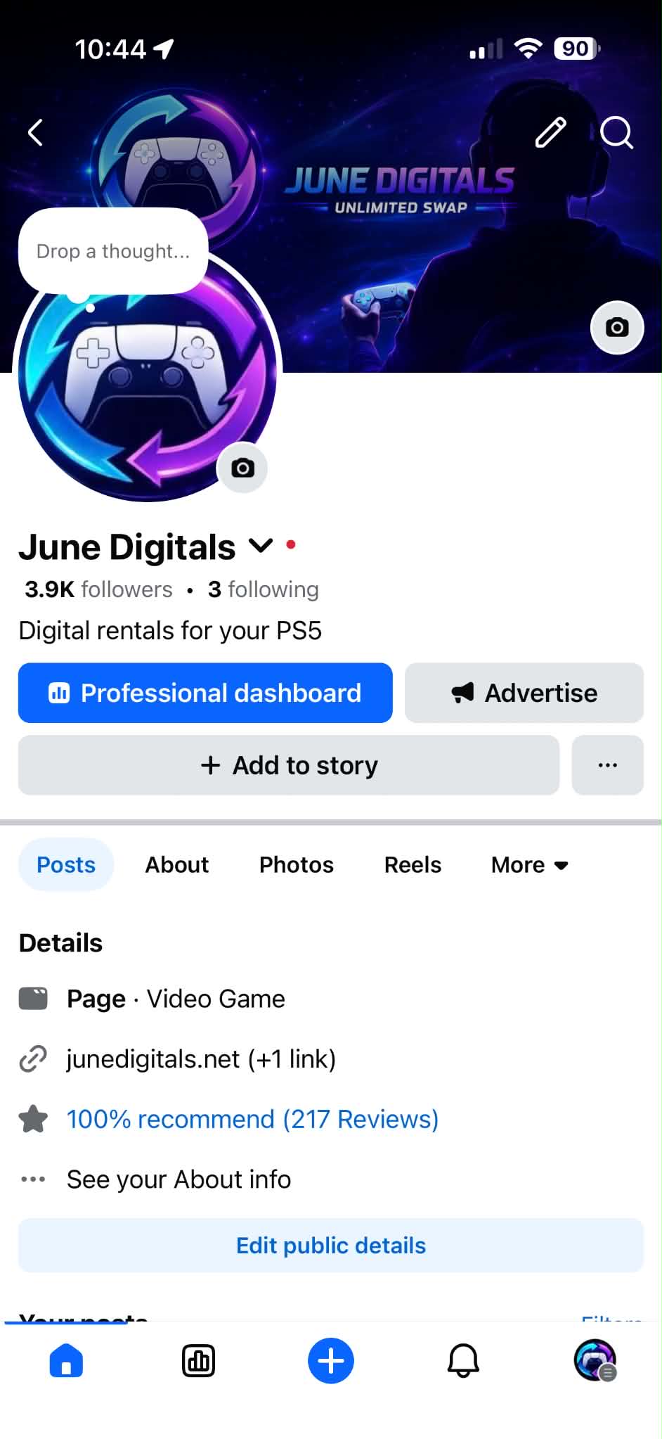 June Digitals Facebook recommendation rating